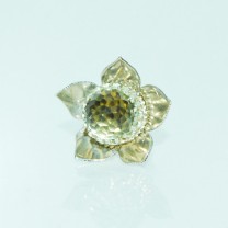 Oorstekers zilver goud citrien